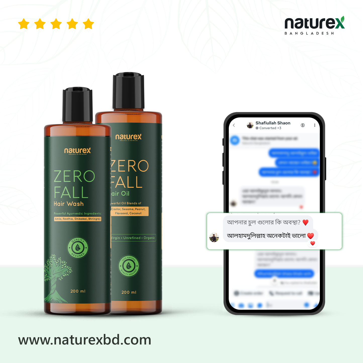 COMBO | ZERO Fall Hair Oil+Hair Wash | 100% Natural 🌱