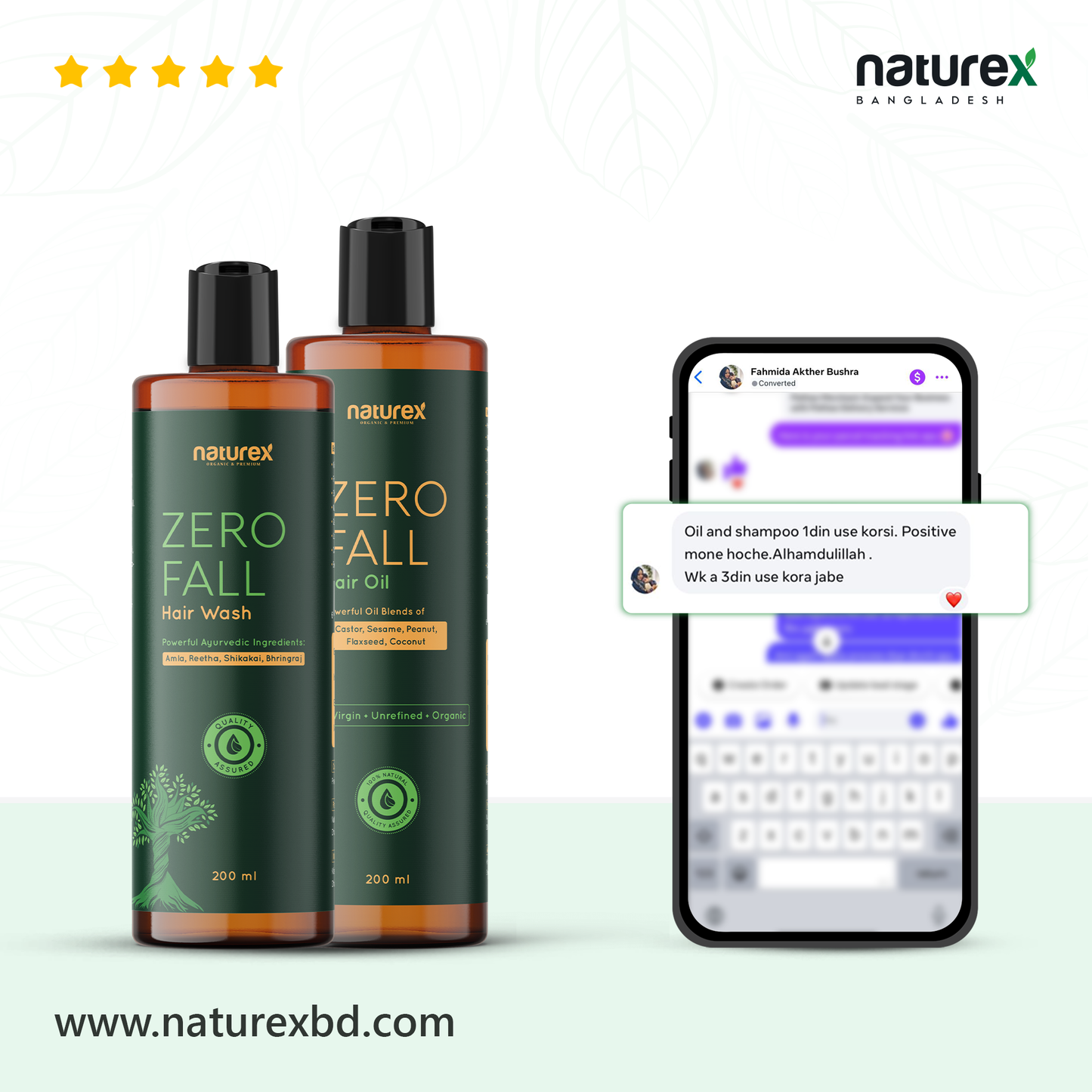 COMBO | ZERO Fall Hair Oil+Hair Wash | 100% Natural 🌱