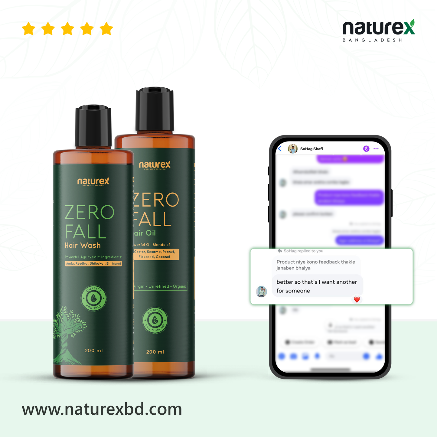 COMBO | ZERO Fall Hair Oil+Hair Wash | 100% Natural 🌱
