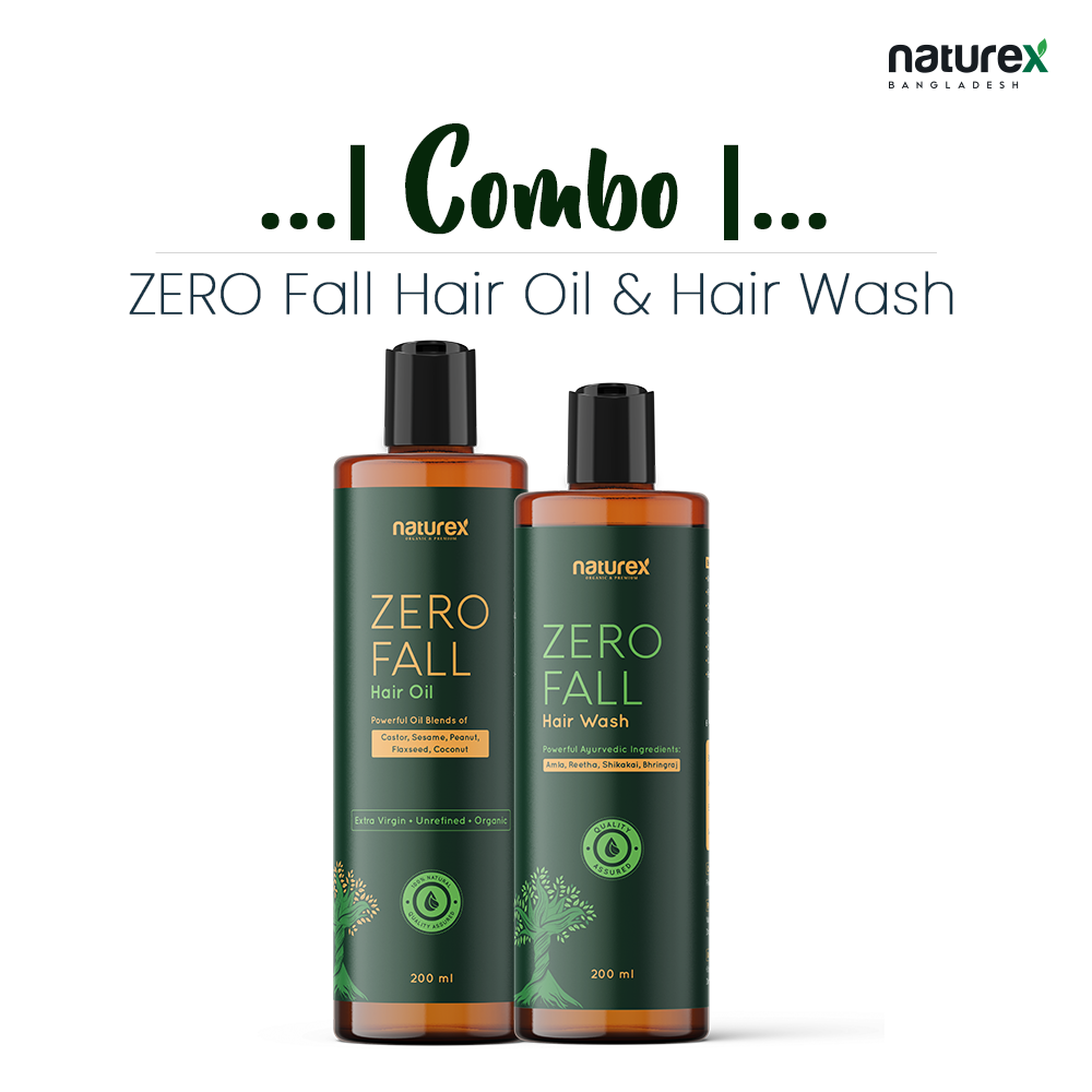 COMBO | ZERO Fall Hair Oil+Hair Wash | 100% Natural đą