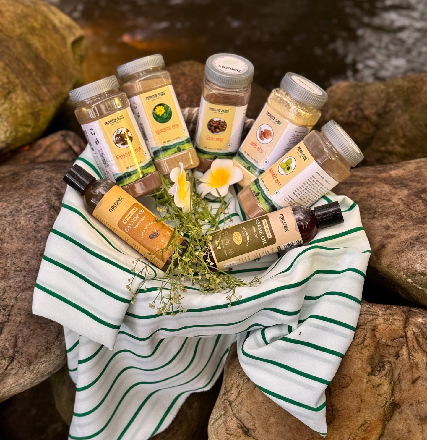 COMBO | GHOROA HAIR CARE-(1) Castor Oil,Sesame Oil,Amla,Reetha,Shikakai,Bhringraj & Methi | 100% Natural đą