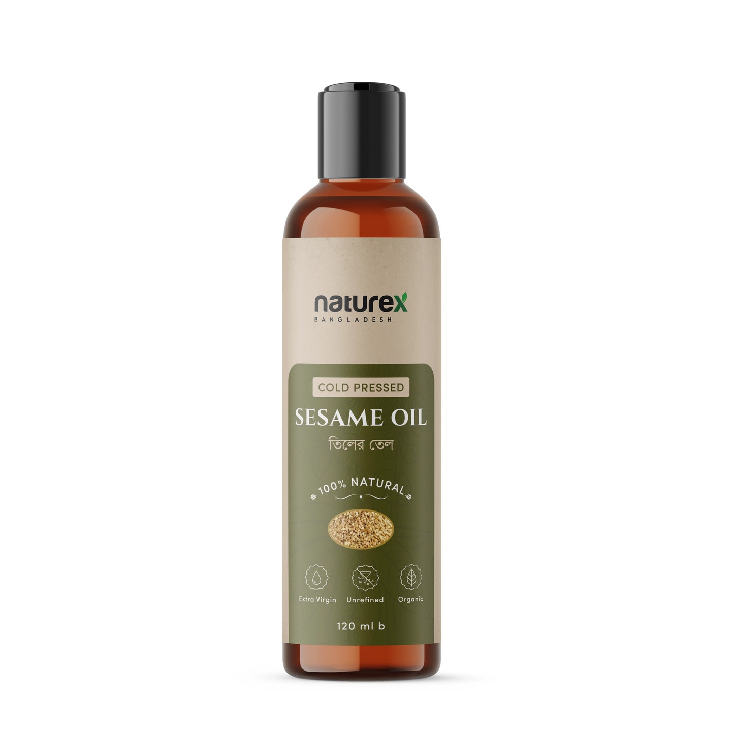 NatureX Sesame Oil (Cold Pressed)- 120ml | 100% Natural